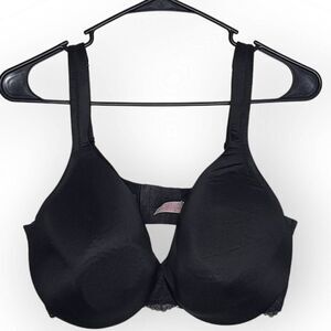 Cacique Women's Plus Size Smooth Lightly Lined Balconette Bra Black size 42D